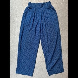 Women’s Vintage Carole Little Hippie Boho Palazzo Geometric High Waist Pants XS